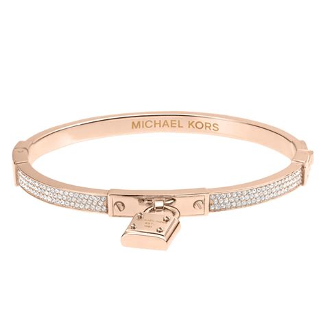 michael kors glitz rose gold padlock bracelet|macy's michael kors bracelet.